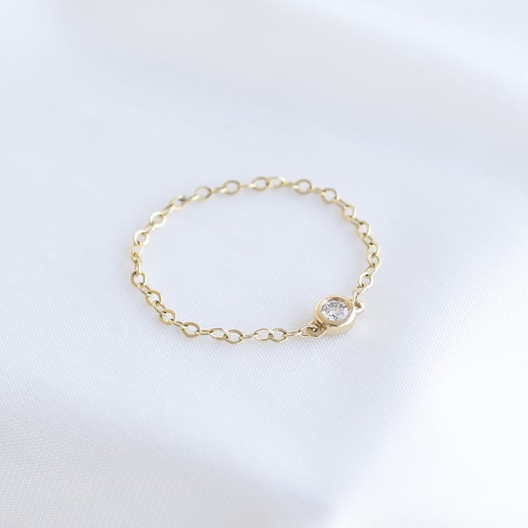 Prsteň s diamantom zo žltého zlata 93354