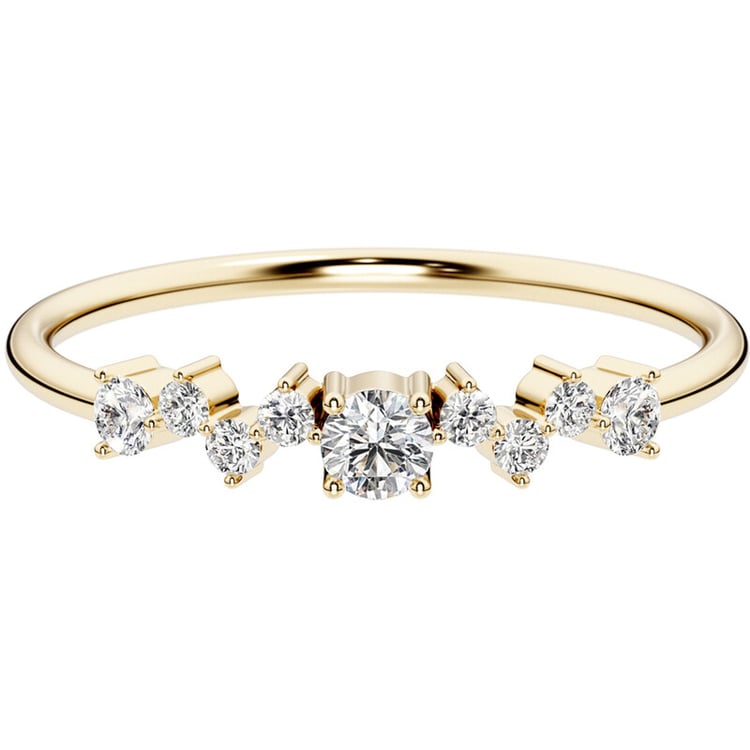 Cluster prsteň so žiarivými diamantmi Percy 152498