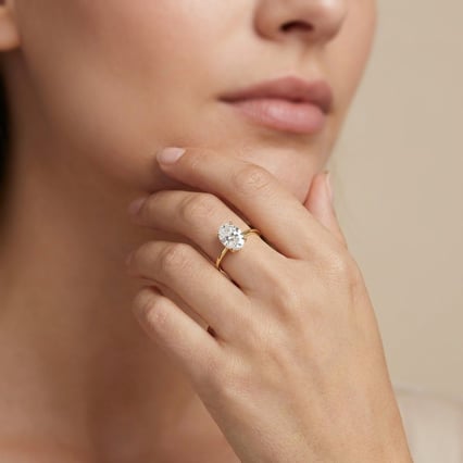 Rozvodový prsteň s oval diamantom Frost