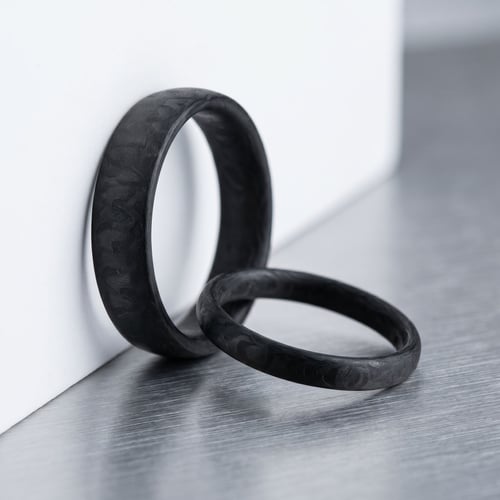 Minimalistické karbónové svadobné obrúčky John