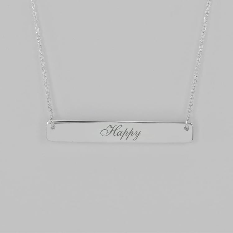 Strieborny náhrdelník s gravírom 40637