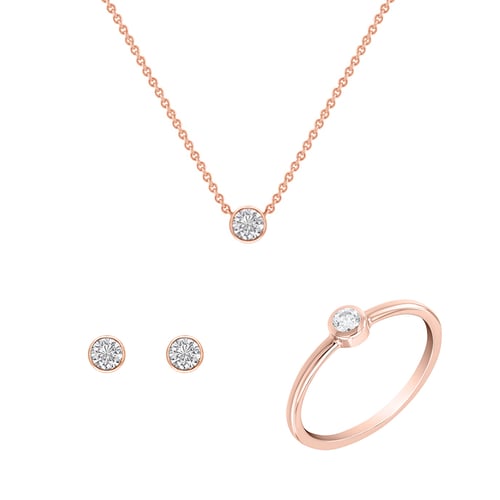 Minimalistický set šperkov s diamantmi Livy