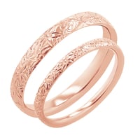 Svadobné obrúčky s ručnou rytinou kvetov Alanis