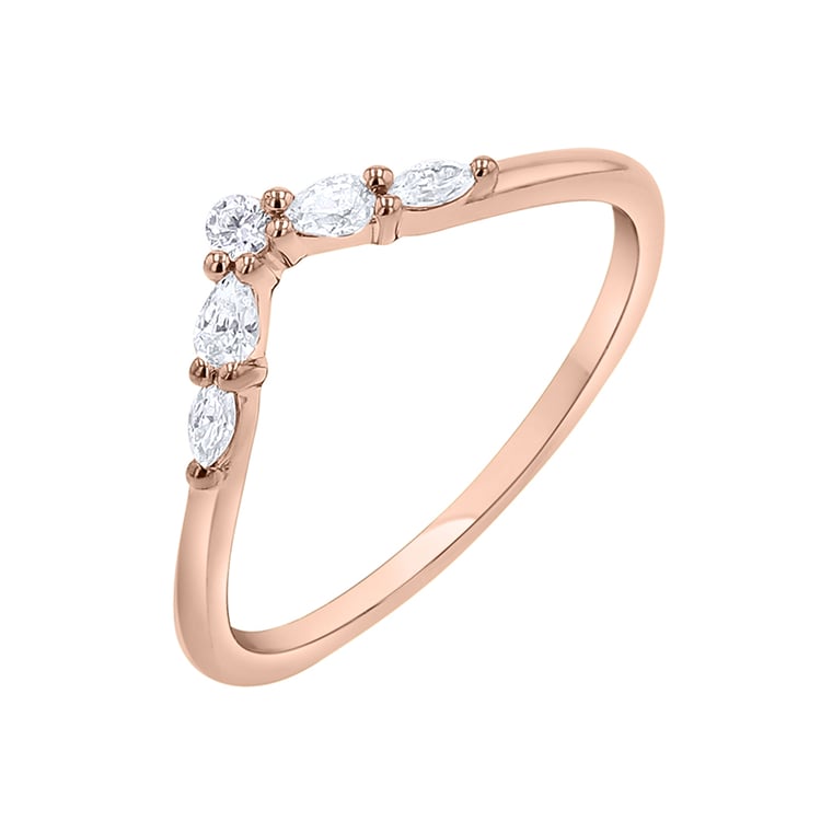 Vykrojený prsteň s round, pear a marquise lab-grown diamantmi Craig 141987