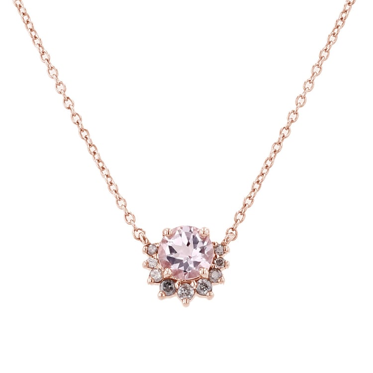 Zlatý náhrdelník s morganitom Traci