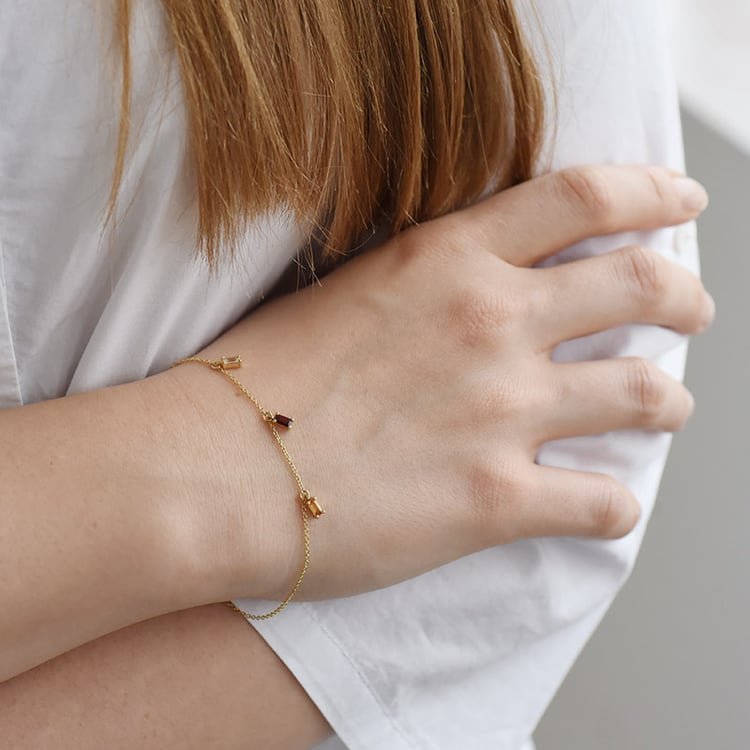 Zlatý náramek s citrínom 90238