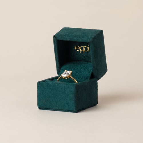 Rozvodový prsteň s emerald lab-grown diamantom Lestat