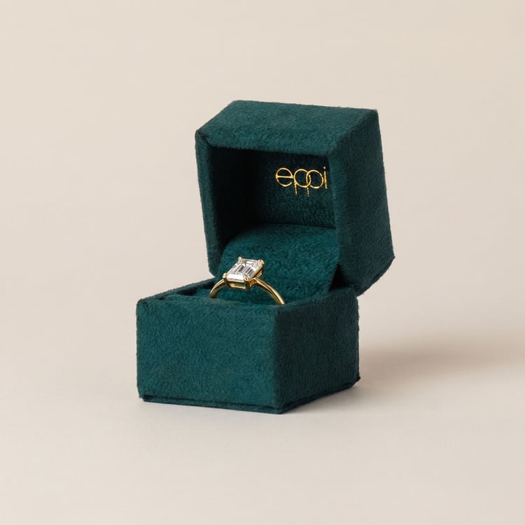 Rozvodový prsteň s emerald lab-grown diamantom Olson 165109