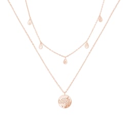 Set strieborného prívesku a náhrdelníka s kvapkami a dúhou A Cup Of Style