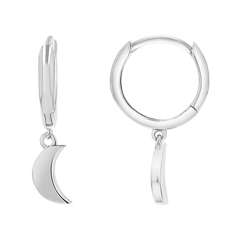 Strieborné kruhové náušnice s mesiačikmi Aibek 148646