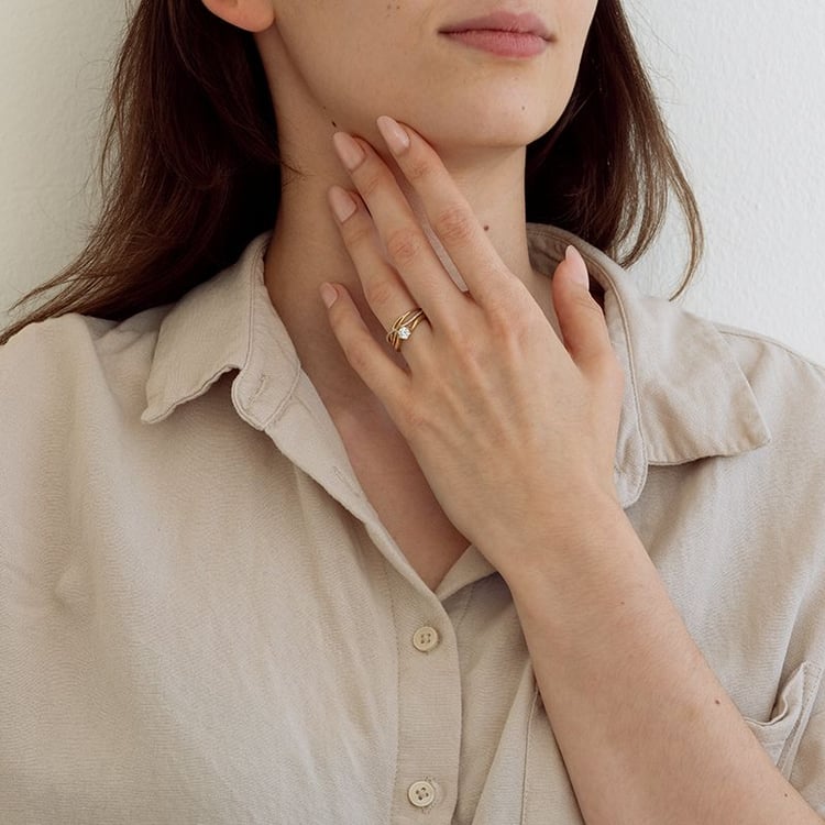 Set prsteňov s možnosťou výberu diamantu Elleanor 131667