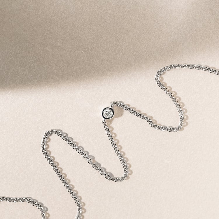 Zlatý minimalistický náramok na nohu s diamantom Lees 140777