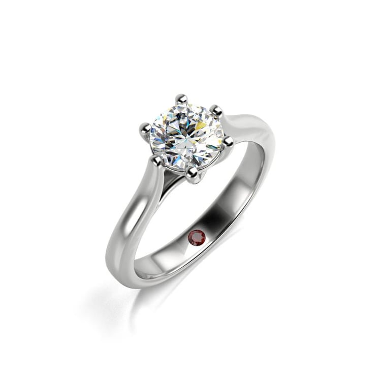 Zásnubný prsteň s diamantom a rubínom Sores