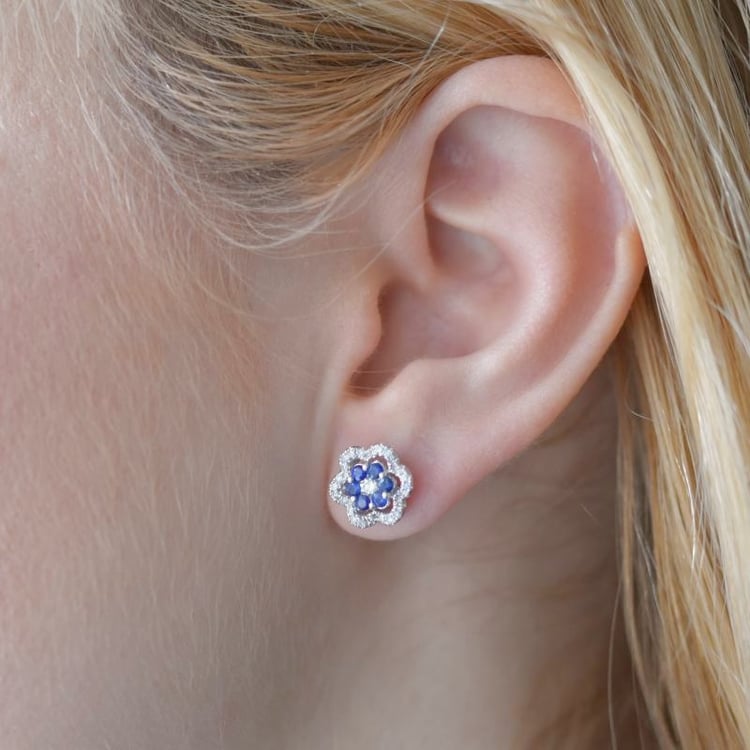 Náušnice zo zlata s drahokamami 106842