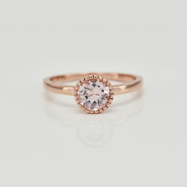 Prsteň zo zlata s morganitom 16384