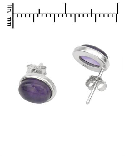 Strieborné náušnice s ametystmi 1579