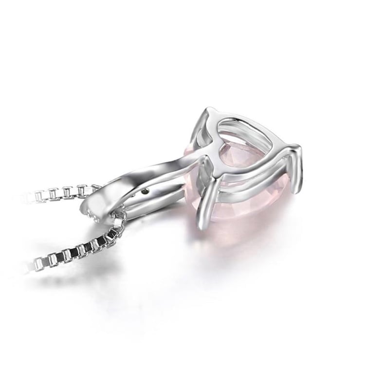 Strieborný prívesok s ružovým quartzom 23159