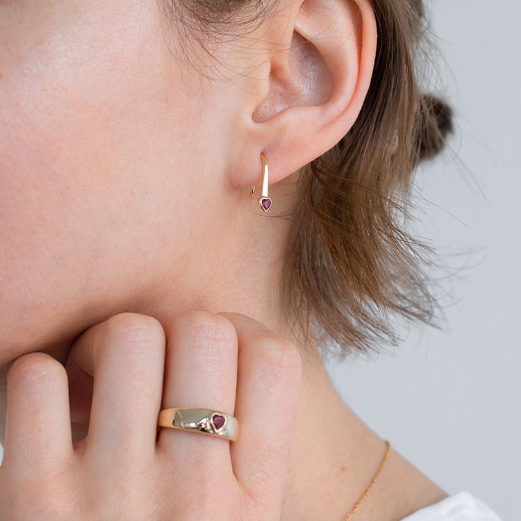 Prsteň s rubínovým srdcom Morley 124547