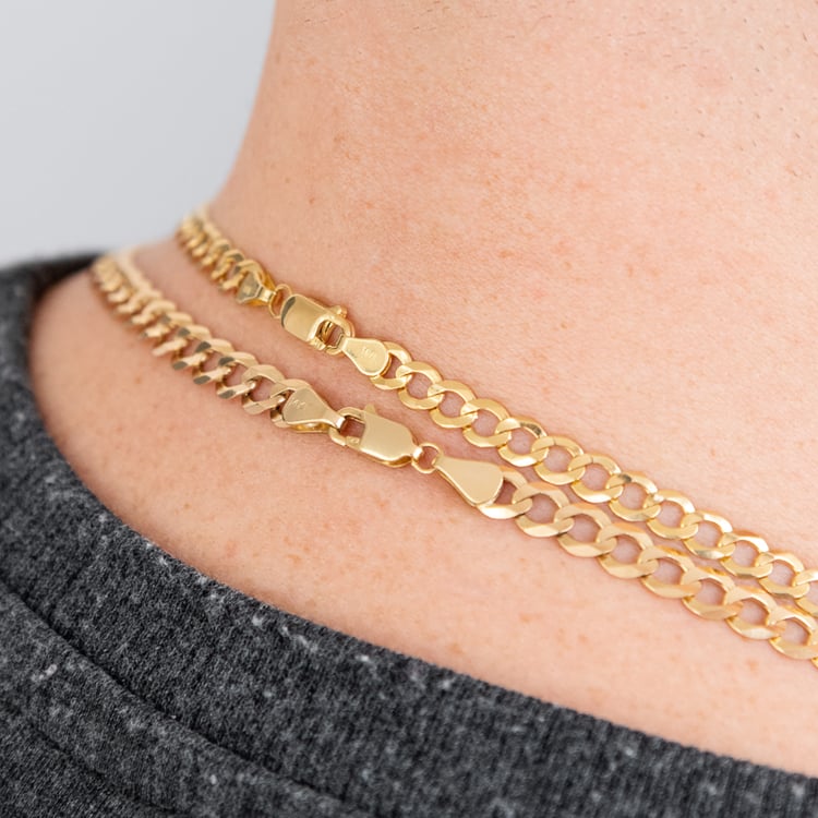 Silná panzer retiazka 55 cm z 14k zlata 119675