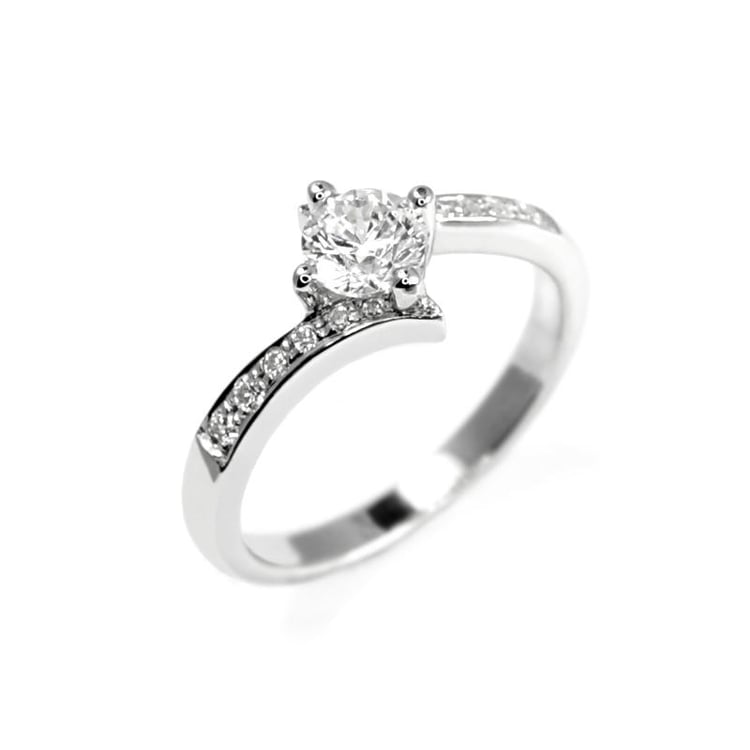 Zásnubný prsteň s diamantmi z 18k zlata Farica 