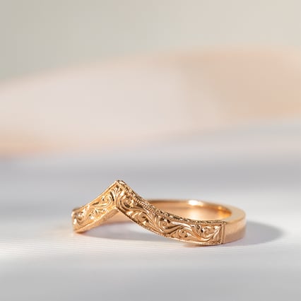 Vykrojená obrúčka s ručnou rytinou Tiana