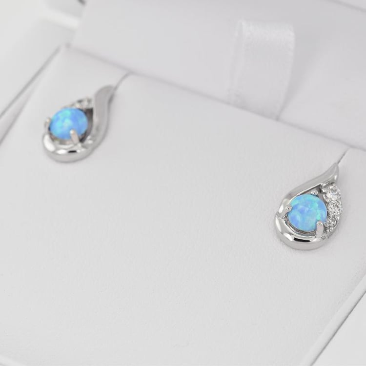 Opálové náušnice zo striebra 3502