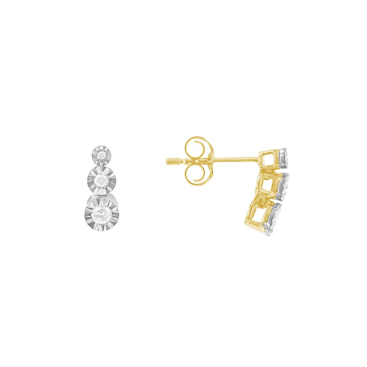 náušnice s diamantmi zo žltého zlata 88600