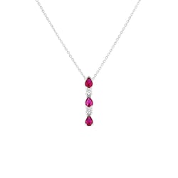 Elegantný prívesok s diamantmi a rubínmi Anjali