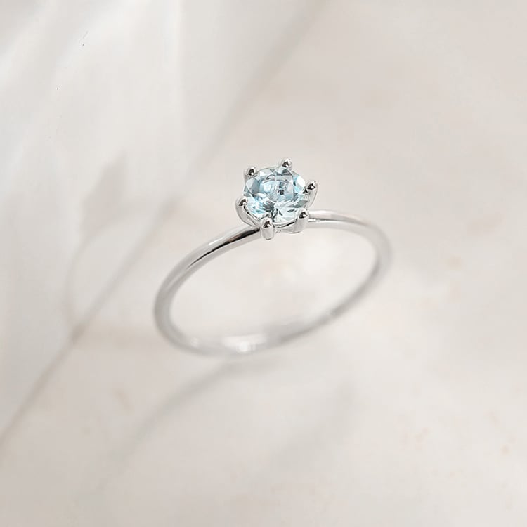 Zásnubný prsteň s akvamarínom Birdie 152683