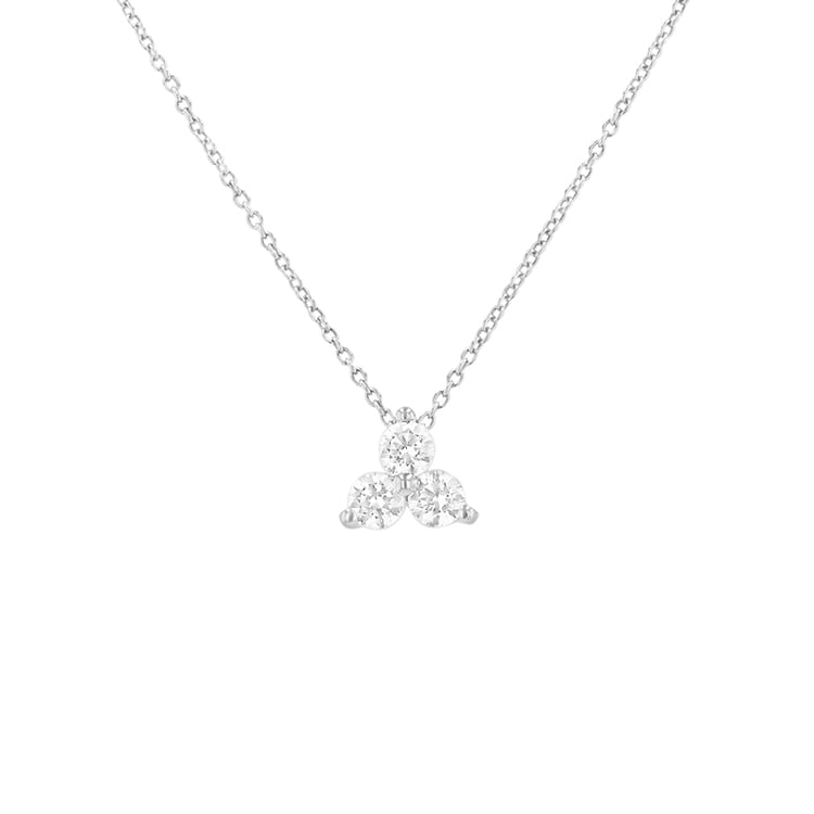 Romantický prívesok s tromi diamantmi