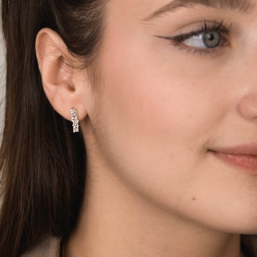 Zlaté náušnice s diamantmi Cathie