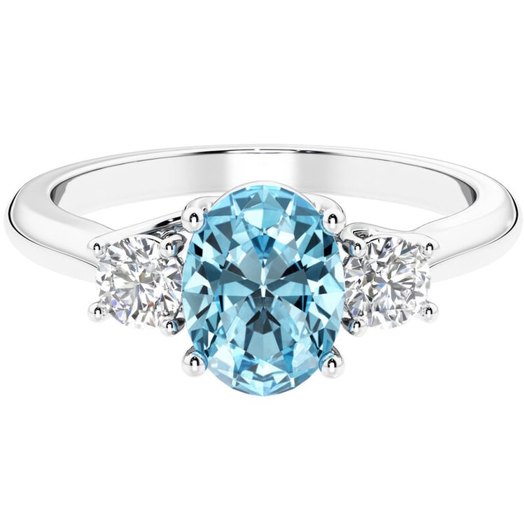 Zásnubný prsteň s topásom a lab-grown diamantmi Brink 146388