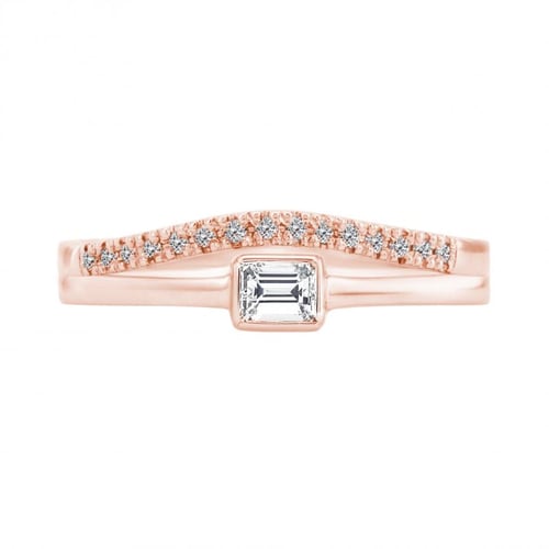 Zlatý zásnubný set s emerald diamantom Lilithena