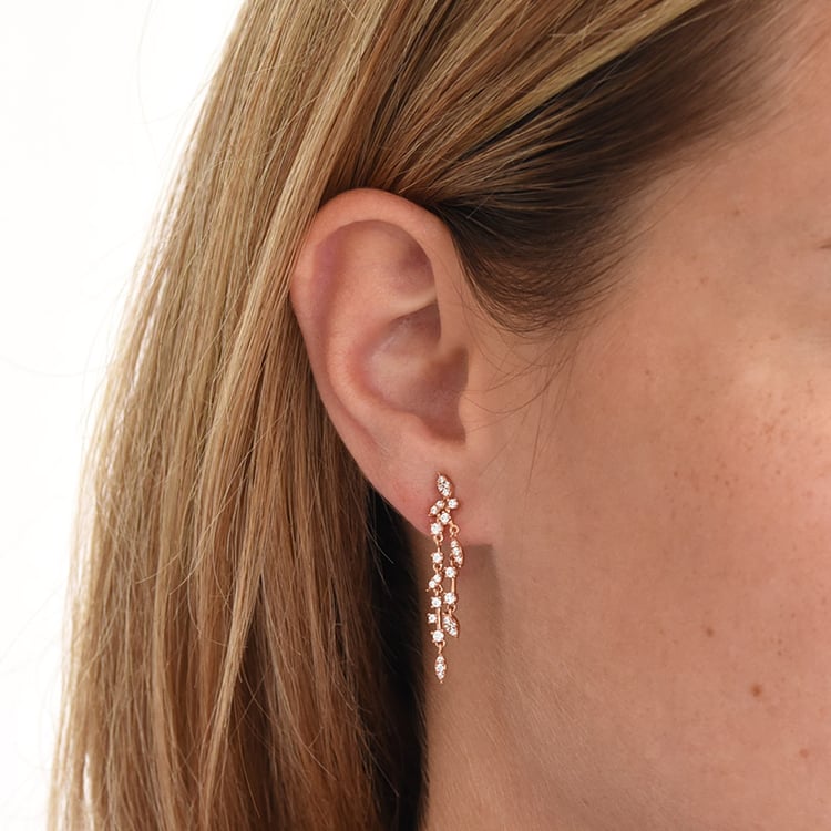 Visacie náušnice zo zlata 85794