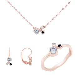 Set šperkov s akvamarínmi, zafírmi, mesačnými kameňmi a diamantmi Halli