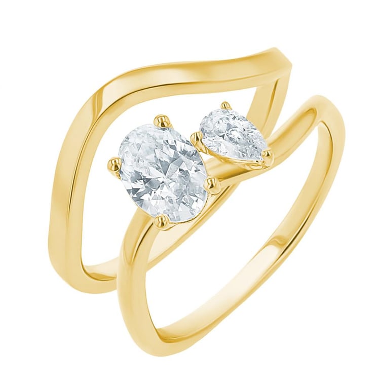 Romantický zásnubný set prsteňov s lab-grown diamantmi Leila 156182