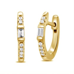 Kruhové náušnice s diamantmi Iker