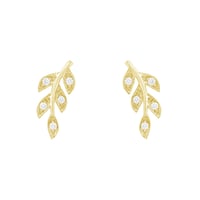 Diamantové náušnice v tvare lístkov Myrta