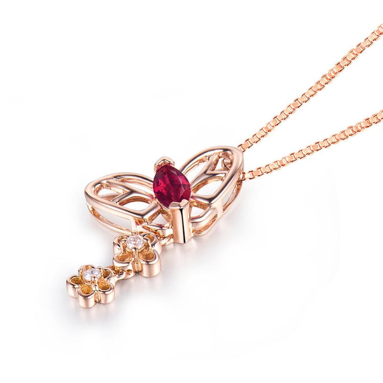 Zlatý náhrdelník v tvare motýľa 18448