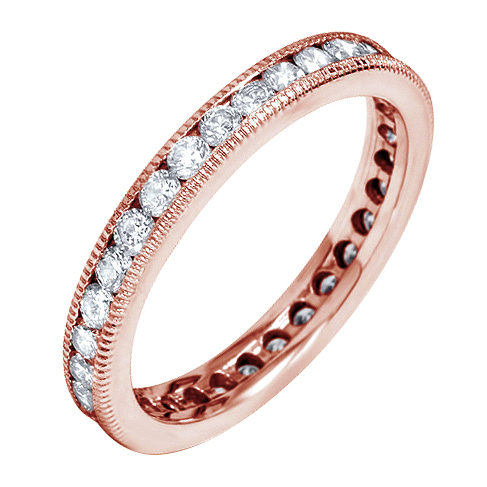Elegantná diamantová obrúčka z bieleho zlata Kalama