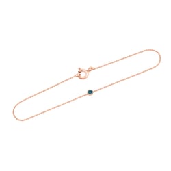 Zlatý minimalistický náramok s modrým diamantom Lepio