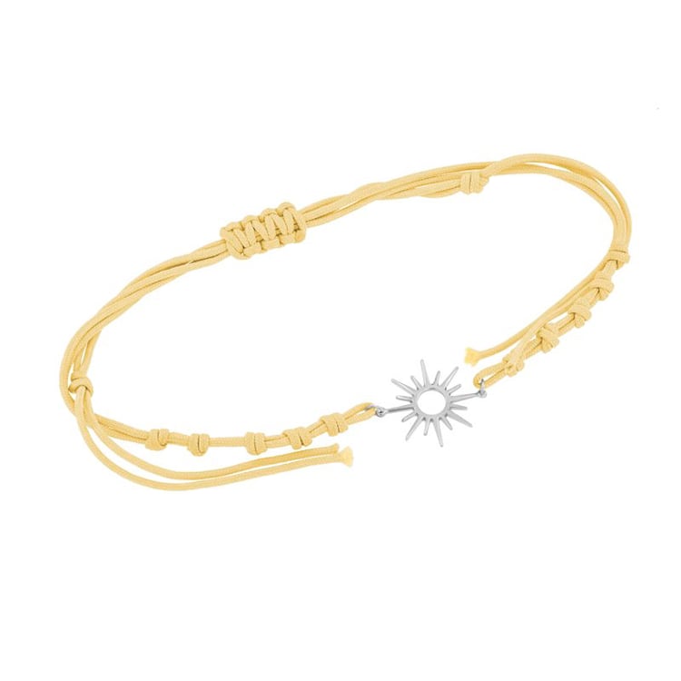 Strieborný povrázkový náramok so slnkom Soleil 110396