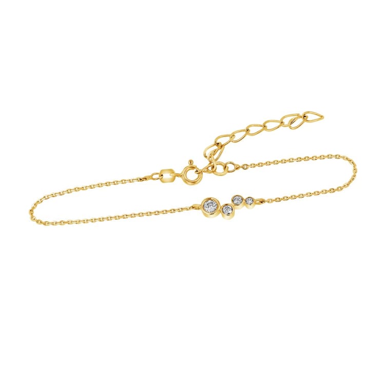 Moderný strieborný náramok s diamantmi Viola 163671