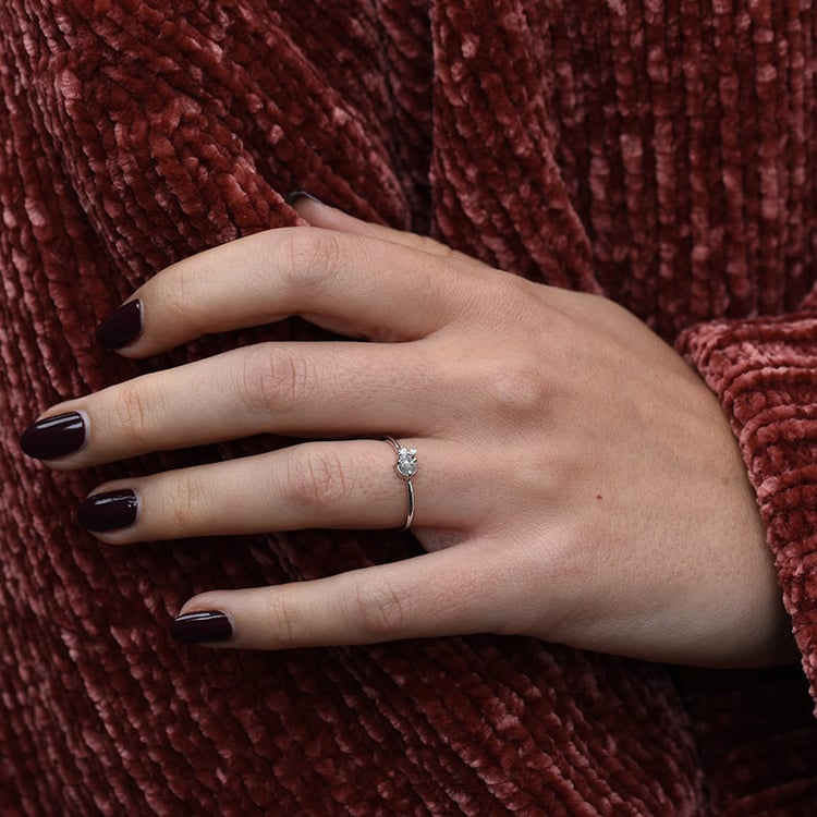 Prsteň sa salt'n'pepper diamantom 69272