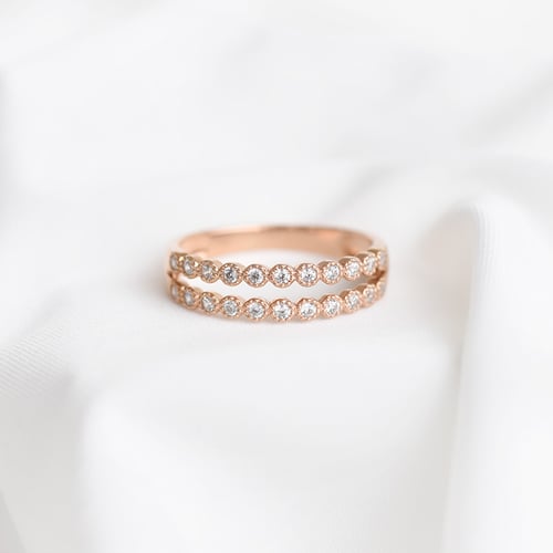 Dvojitá eternity obrúčka s diamantmi Allixo