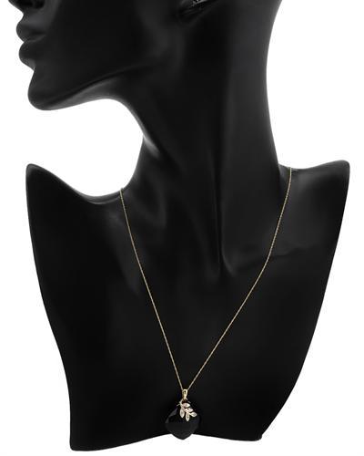 Zlatý prívesok s hnedým topásom 53982