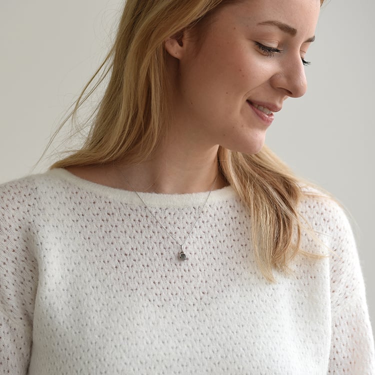 Zlatý prívesok s nebrúseným diamantom Rowan 58358