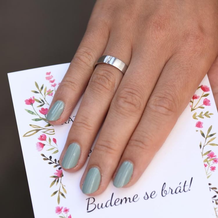 Platinový svadobný prsteň 47487