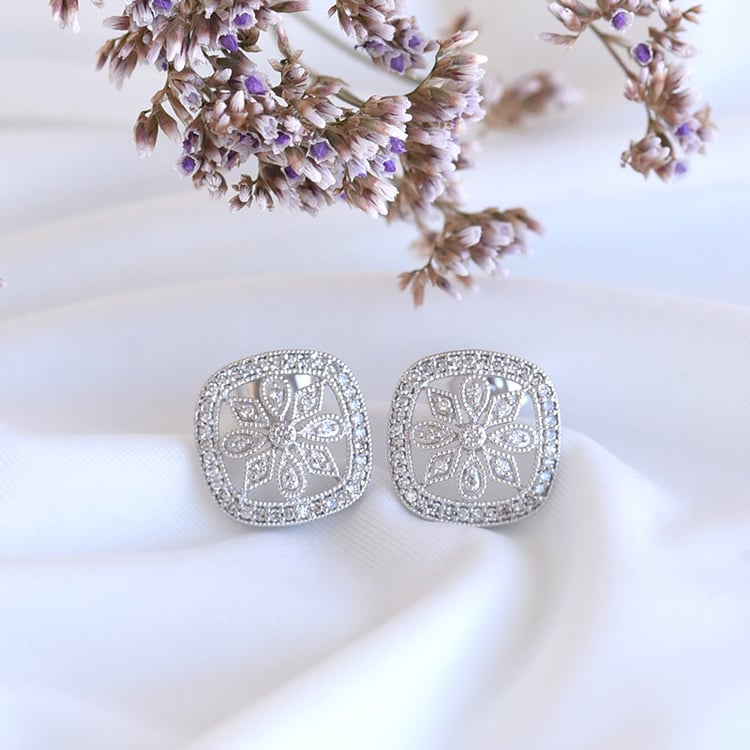 Diamantové náušnice zo zlata 81311