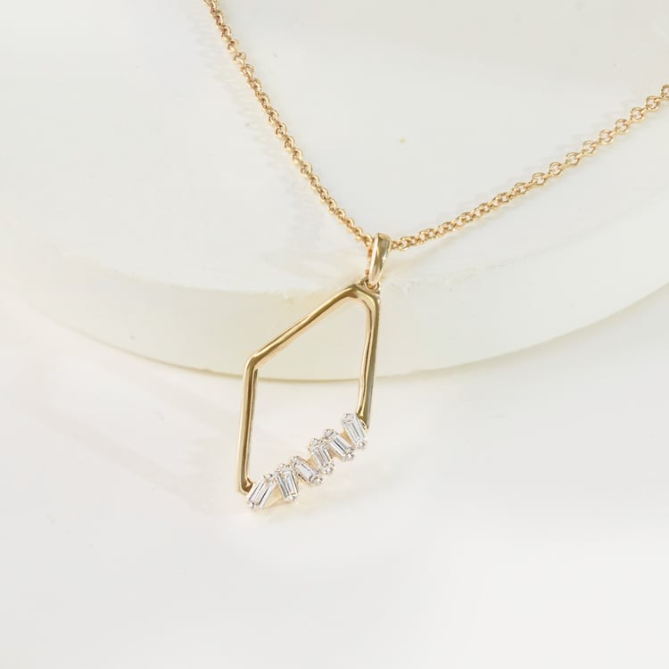 Zlatý prívesok s lab-grown diamantom 164878